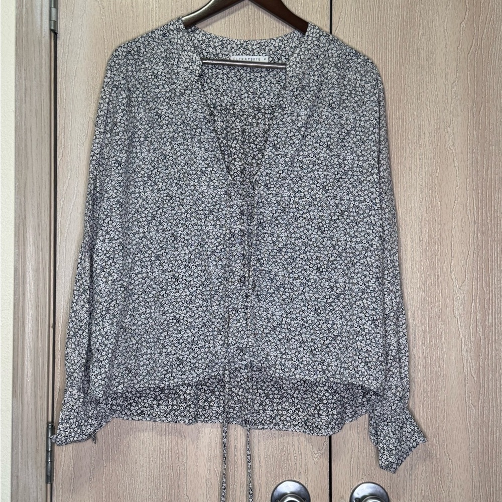 Flynn Skye Floral Black and White Women's Top